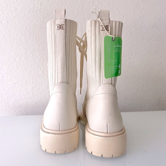 SAM EDELMAN “Lydell” Ivory Lug Sole Combat Boots - Picture 10 of 16